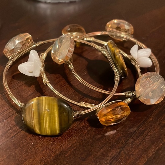 Jewelry - Stone Stackable Bangle Bracelets 🤎🍂 Bourbon and Bowties dups